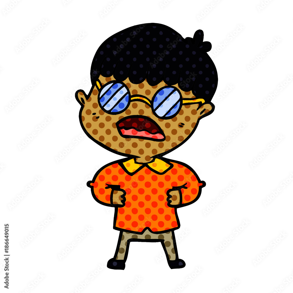 cartoon boy wearing spectacles cartoon boy wearing spectacles