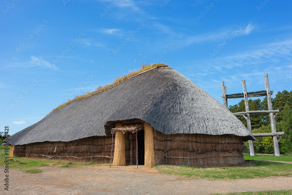 Fotka „三内丸山遺跡の大型竪穴住居跡は、縄文時代の人たちの集会所