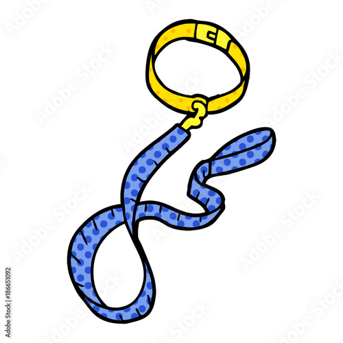cartoon dog collar and leash