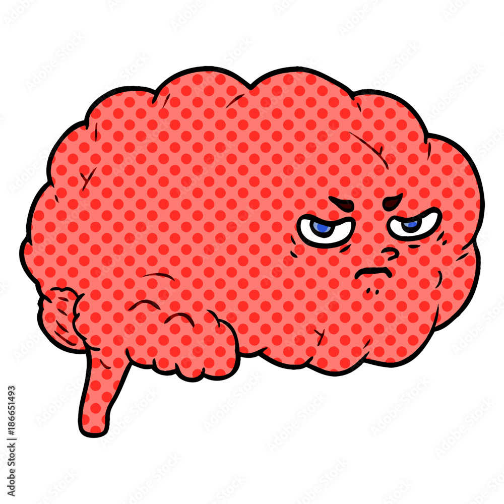 cartoon angry brain cartoon angry brain