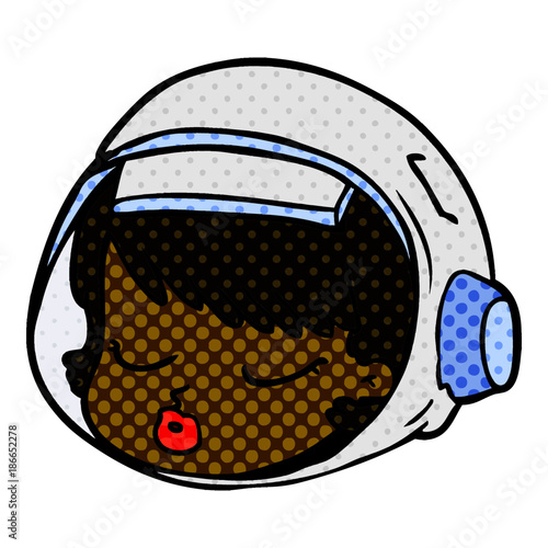 cartoon astronaut face