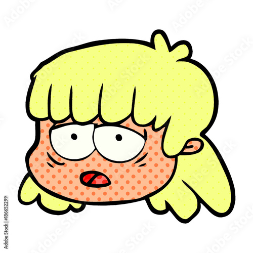 Wallpaper Mural cartoon female face Torontodigital.ca