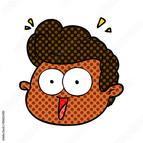 cartoon male face surprised