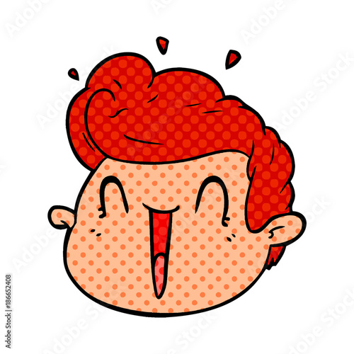cartoon male face surprised