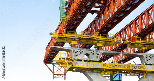 фотографія construction road bridge on clear sky