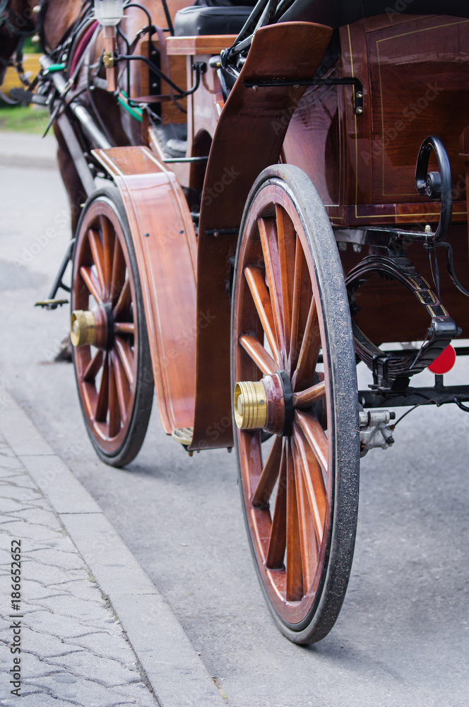 Antique carriage wheels