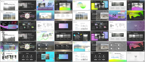 Foto Big bundle of clean and minimal presentation templates