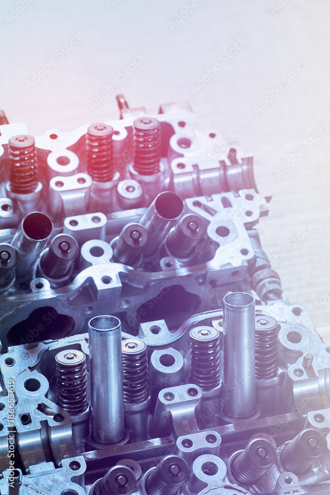 Fototapeta premium Closeup of a disassembled engine.