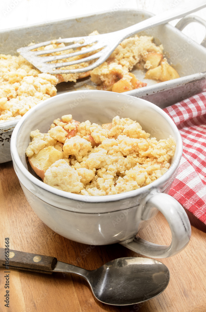 sweet british apple crumble in a cup sweet british apple crumble in a cup