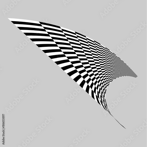 black and white checker element