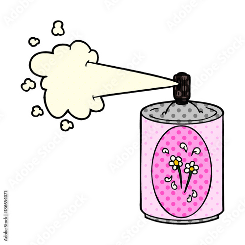cartoon aerosol freshener spray can