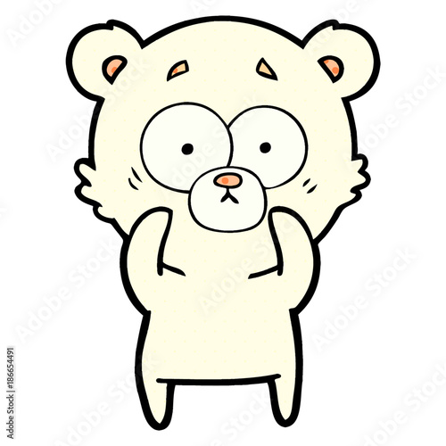 surprised polar bear cartoon
