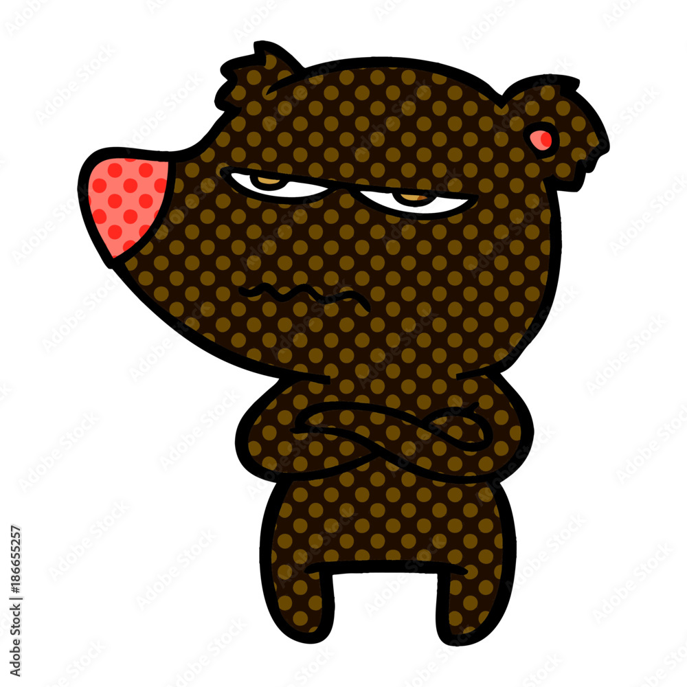 Obraz premium annoyed bear cartoon