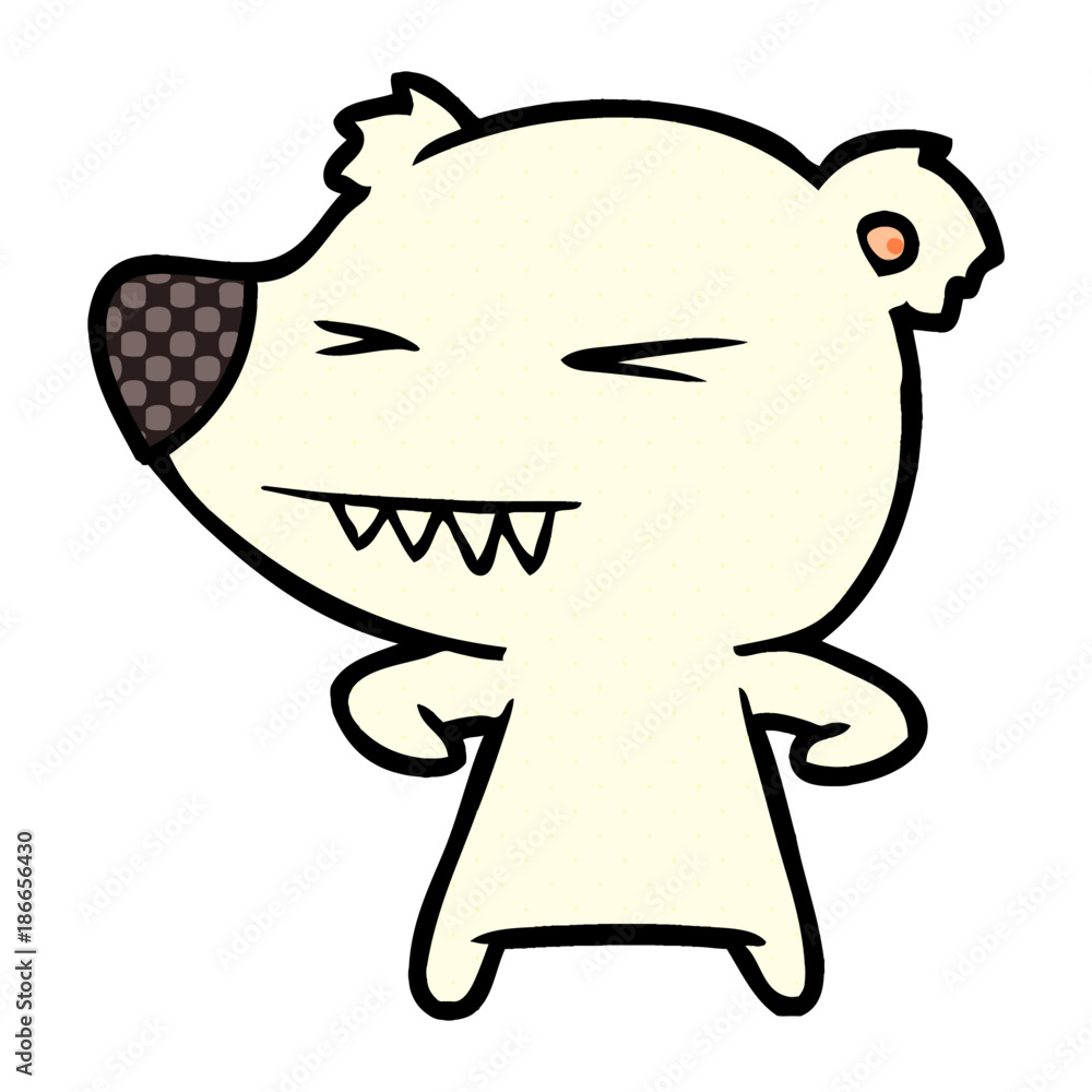 angry polar bear cartoon