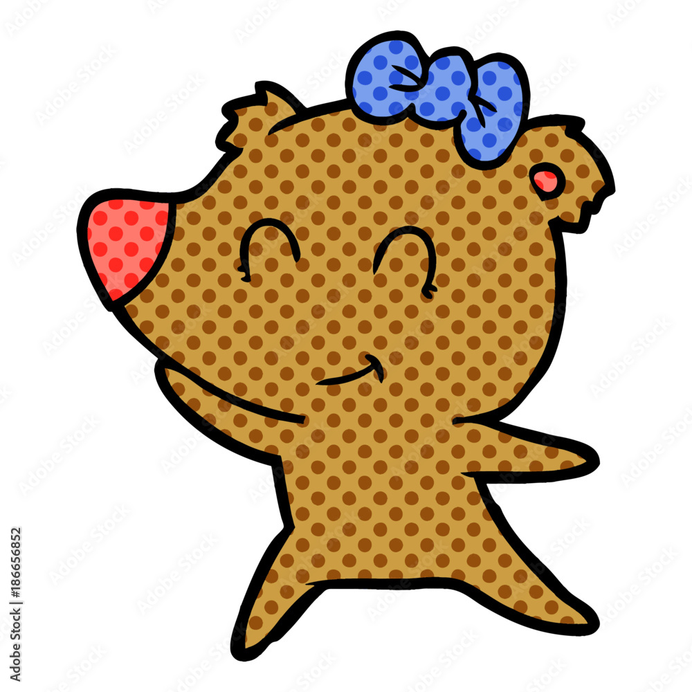 Fototapeta premium female bear cartoon