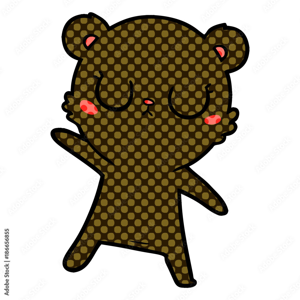 Obraz premium peaceful cartoon bear