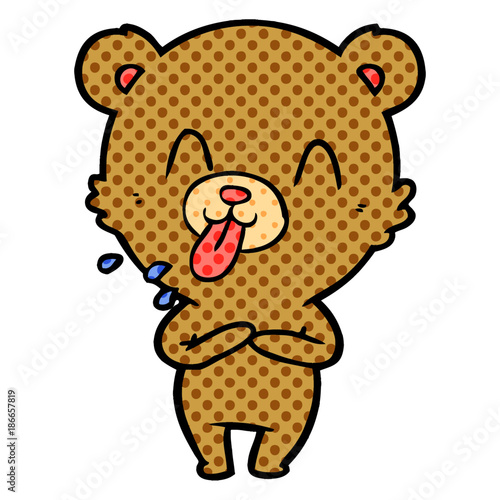 rude cartoon bear