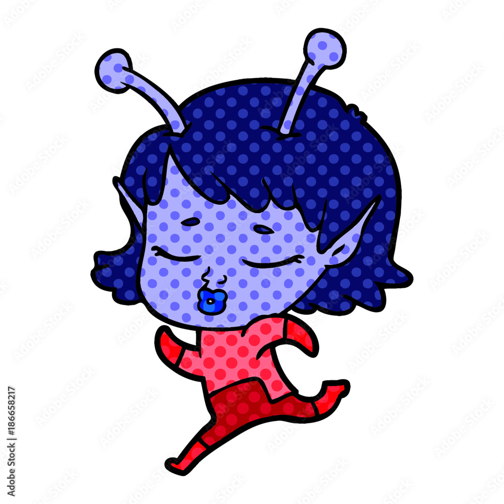 cartoon alien girl