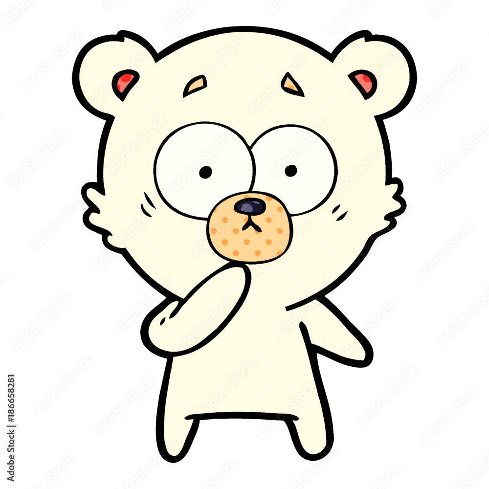 nervous polar bear cartoon nervous polar bear cartoon
