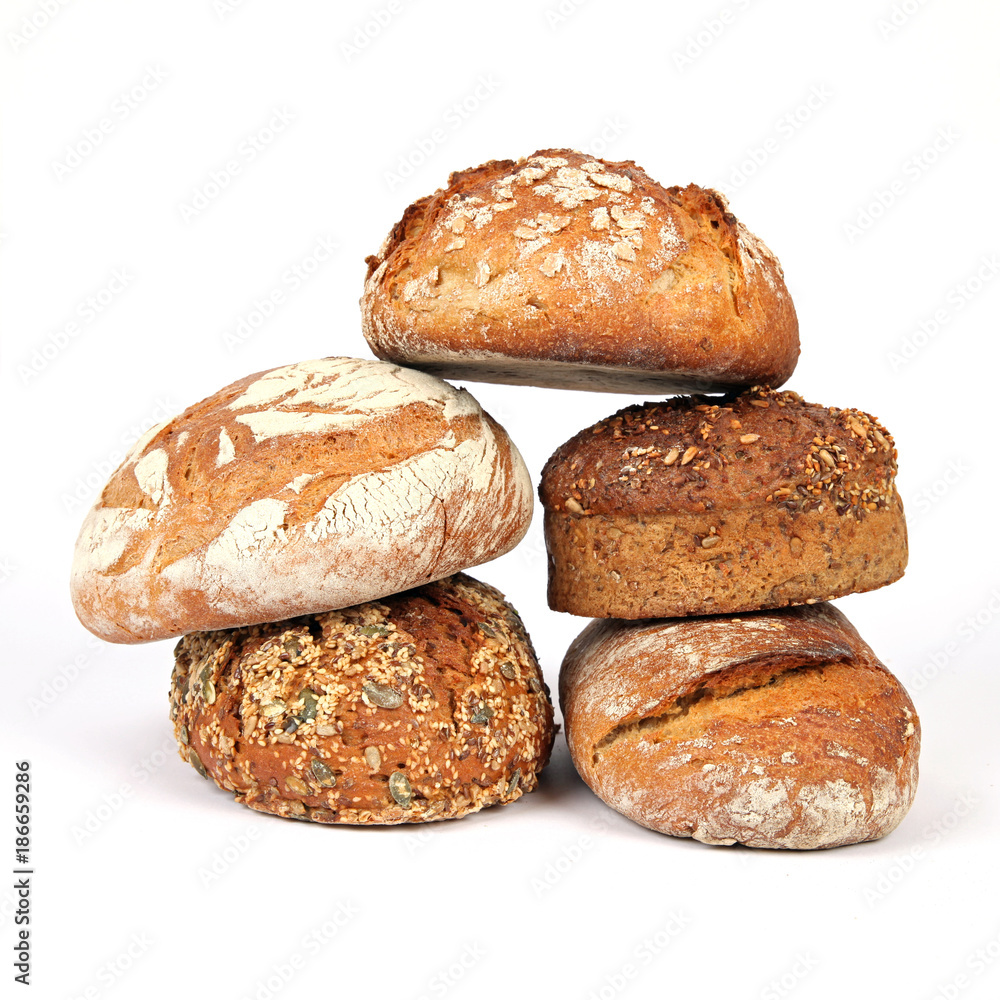 Fünf Sorten Brot