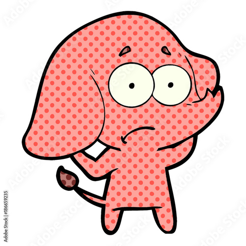 cartoon unsure elephant