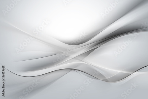 White and gray background abstract waves.