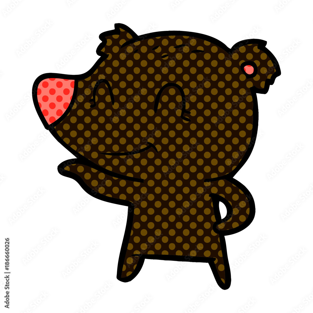 Obraz premium friendly bear cartoon