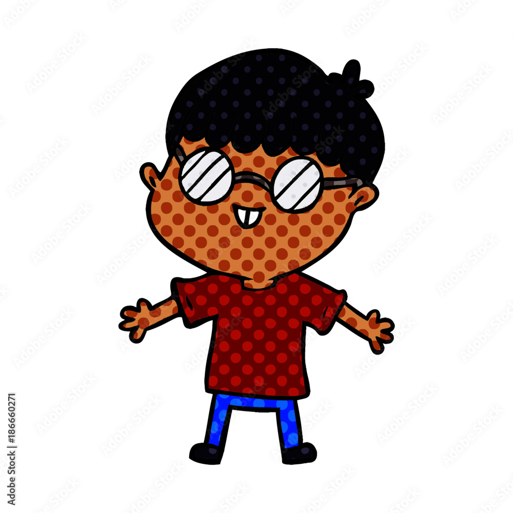cartoon boy wearing spectacles cartoon boy wearing spectacles