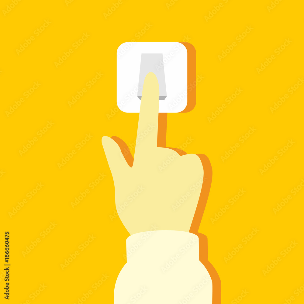 Button Switch Hand Gesture Vector Illustration Graphic Button Switch Hand Gesture Vector Illustration Graphic
