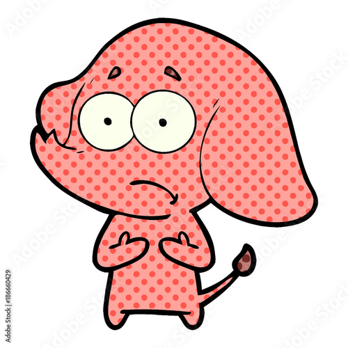 cartoon unsure elephant