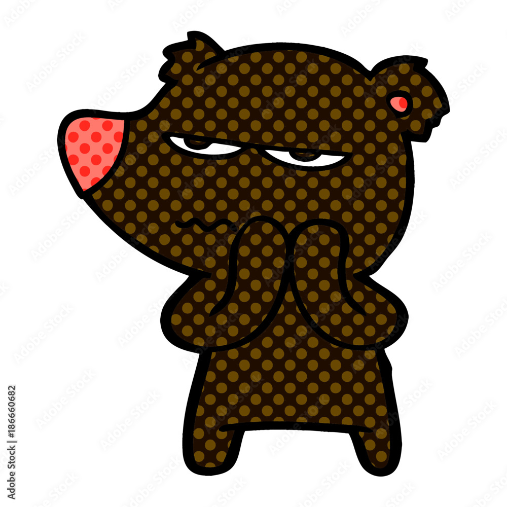 Obraz premium angry bear cartoon