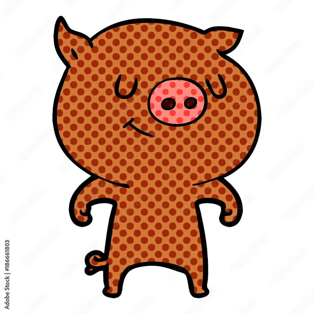 happy cartoon pig happy cartoon pig