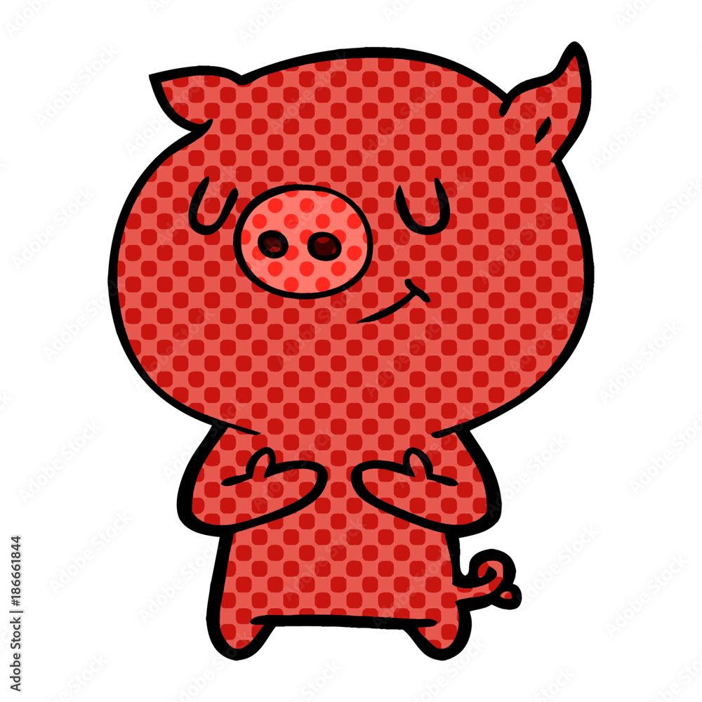 happy cartoon pig happy cartoon pig