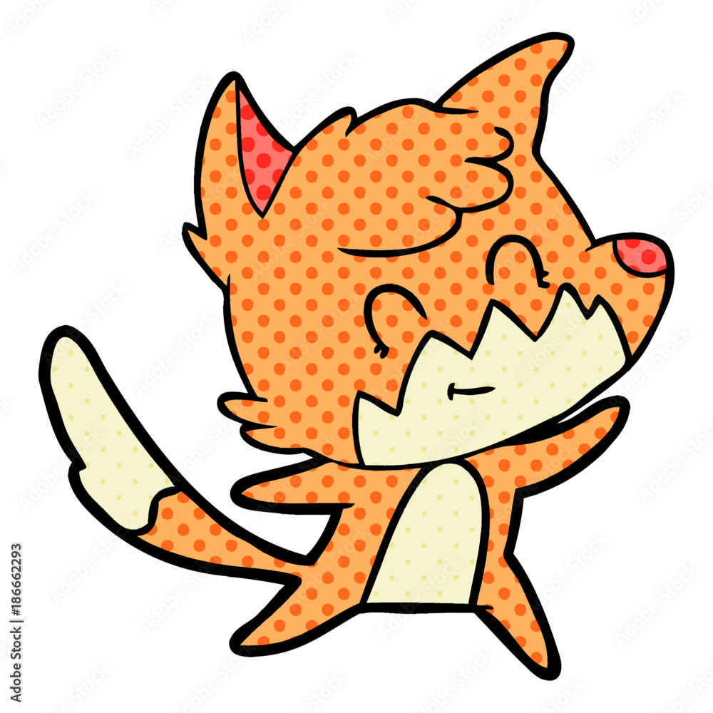 cartoon friendly fox