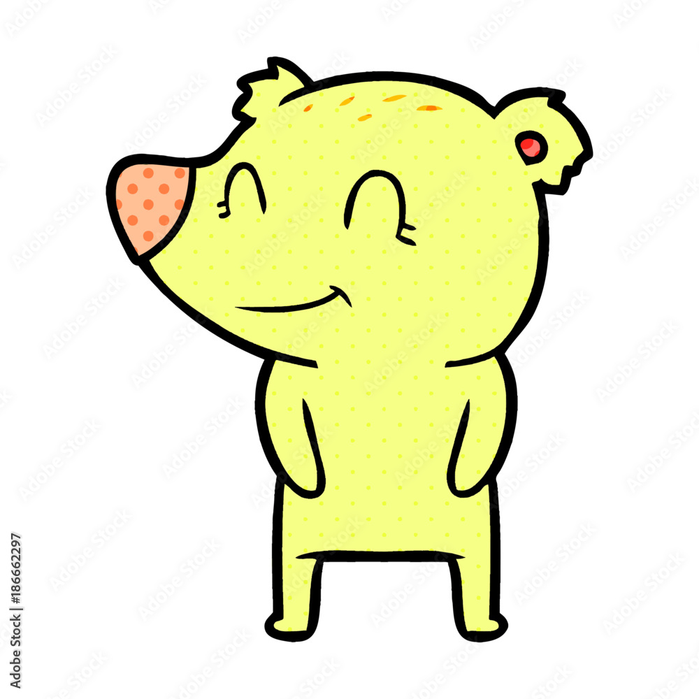 Obraz premium friendly bear cartoon