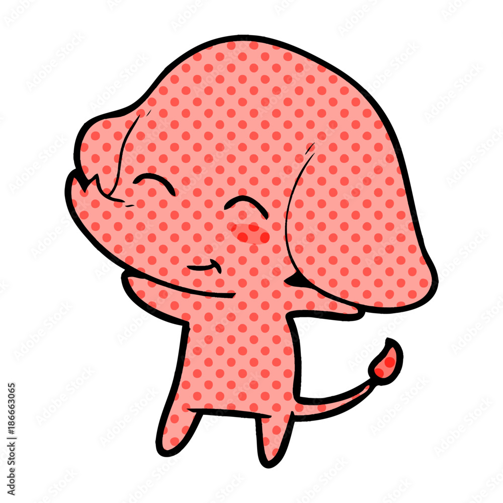 Obraz premium cute cartoon elephant