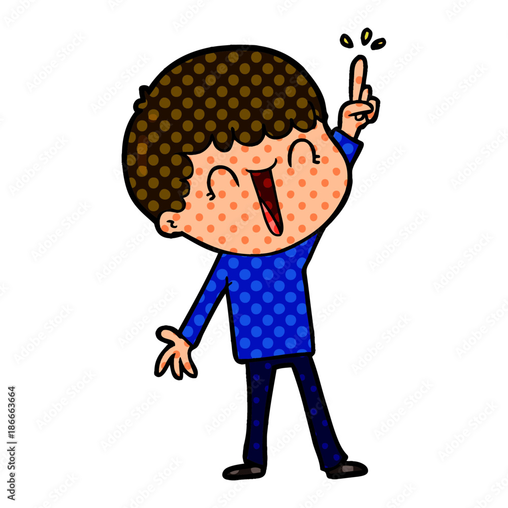 cartoon man with great idea cartoon man with great idea
