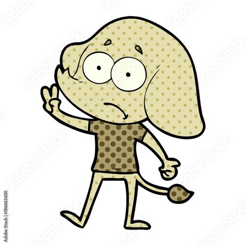 cartoon unsure elephant