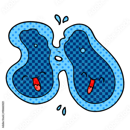 cartoon cell dividing