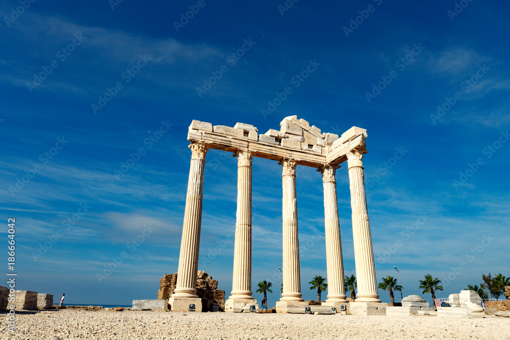 The ruins of an ancient Greek temple