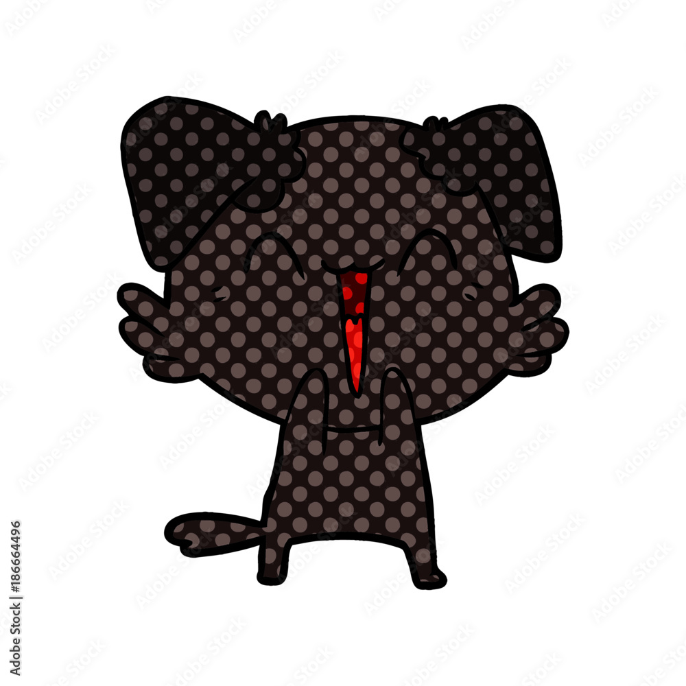 Fototapeta premium happy little dog cartoon