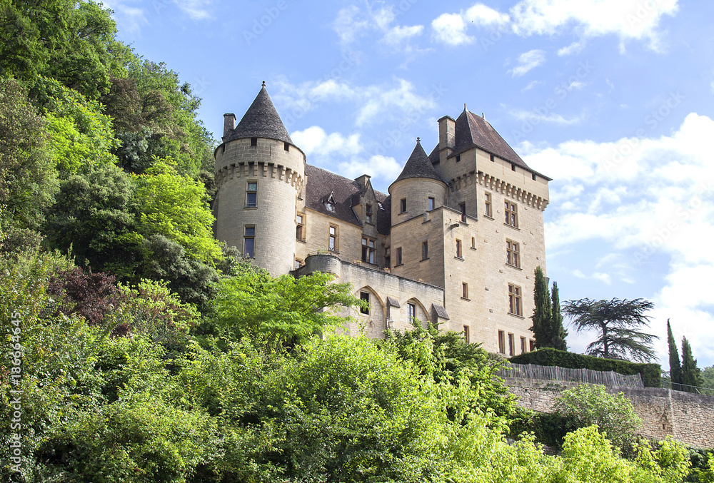 le-ch-teau-de-la-roque-gageac-vu-depuis-la-dordogne-dordogne-nouvelle