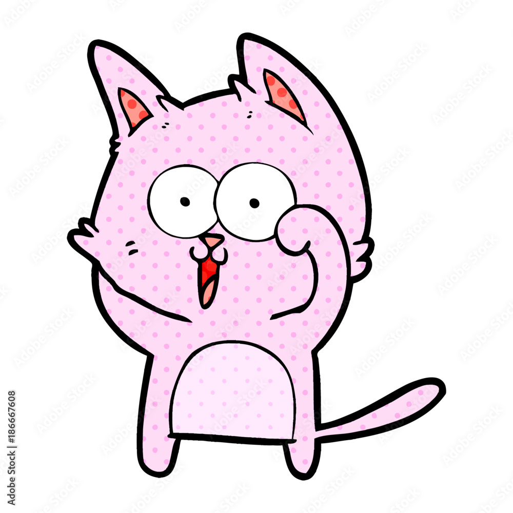 Obraz premium funny cartoon cat