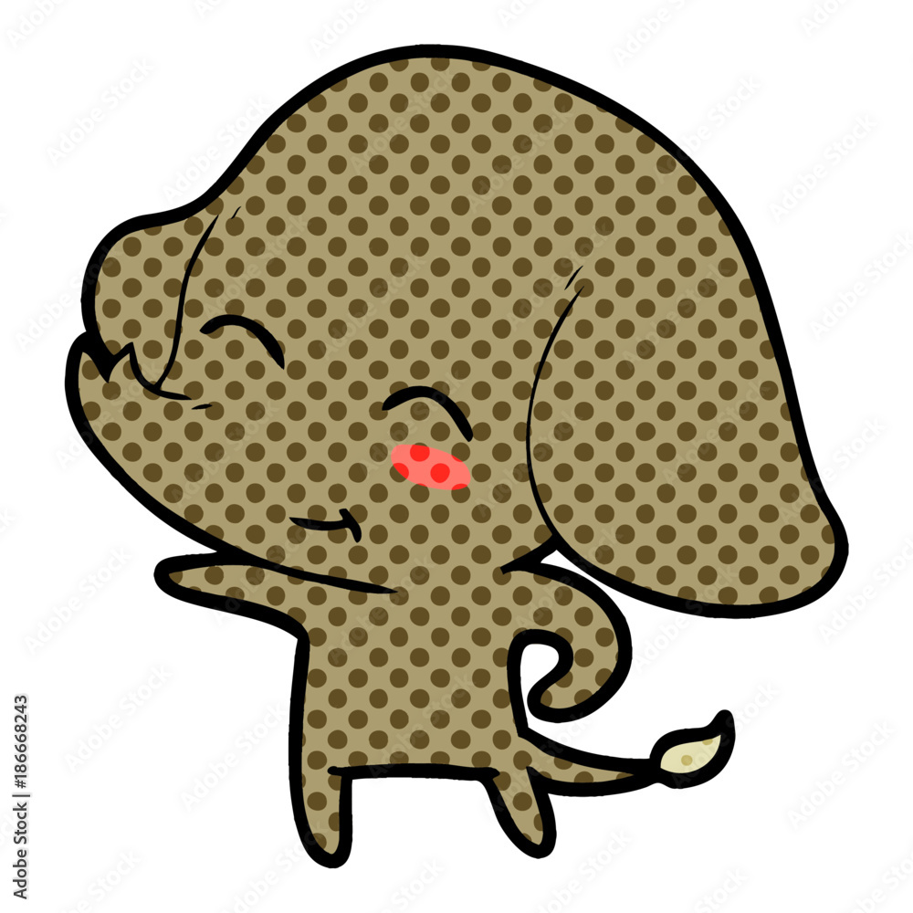 Fototapeta premium cute cartoon elephant