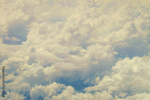 Fototapeta Naklejka Na Ścianę i Meble -  Cloudscape from the airplane fully cover the sky