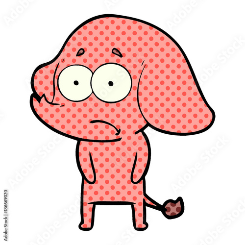 cartoon unsure elephant