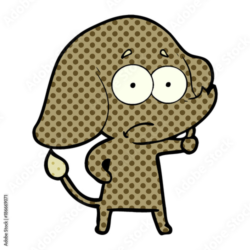 cartoon unsure elephant