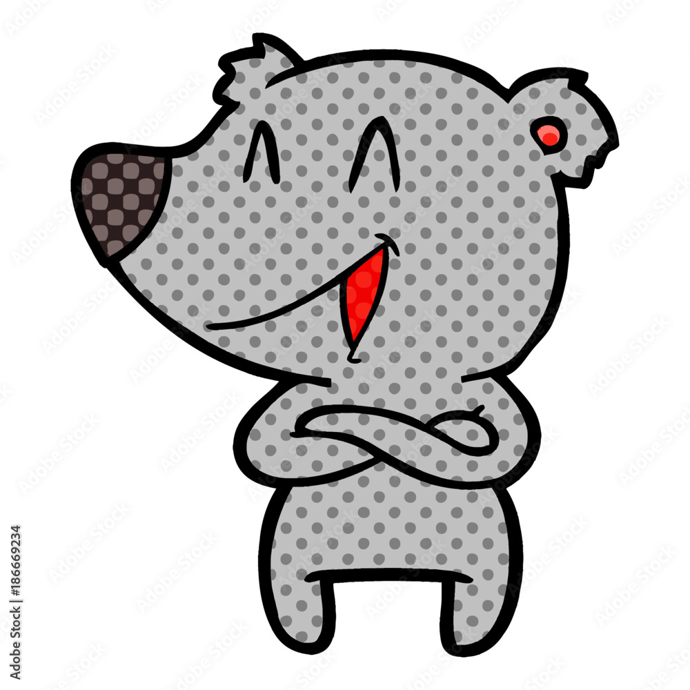Obraz premium laughing bear cartoon