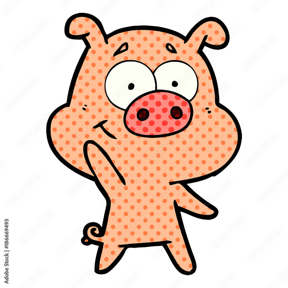 happy cartoon pig happy cartoon pig