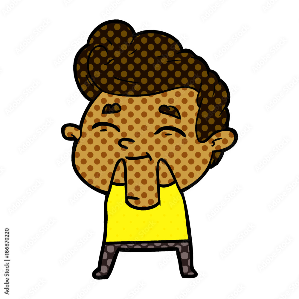 Obraz premium happy cartoon man